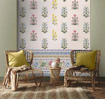 Kesari Blossom Indian Motifs Room Wallpaper | Life n Colors