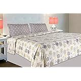 haus & kinder Floral Grace Bedsheet, 100% Cotton Bedsheet King Size ...