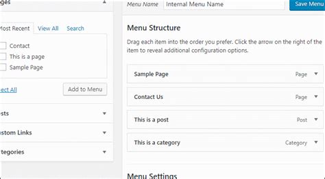 Image result for WordPress Navigation Menu