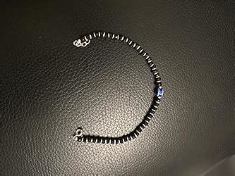 DHRUVS COLLECTION 925 Sterling Silver Evil Eye Nazariya With Black ...