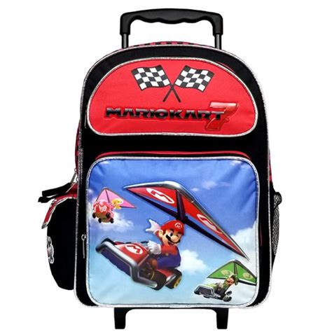 16" Mario Kart 7 Large Rolling Backpack-tote-bag-school : Amazon.in ...