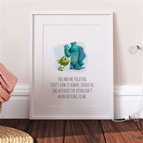 Monsters Inc Quotes Prints – Funky Print Factory