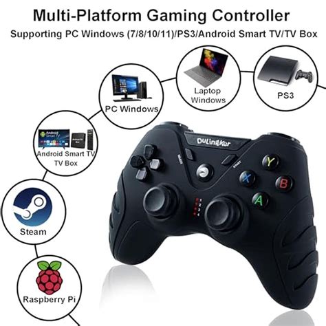 PS3 Controller | DuLingKer Wireless PC Gamepad with Hall Effect Joysti ...