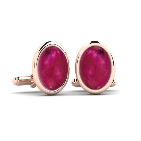 Order Cufflink Ludacris in Cabochon Oval cut 24 Carat 18ct Rose Gold ...