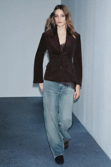 CORDUROY BLAZER ZW COLLECTION - Brown | ZARA India