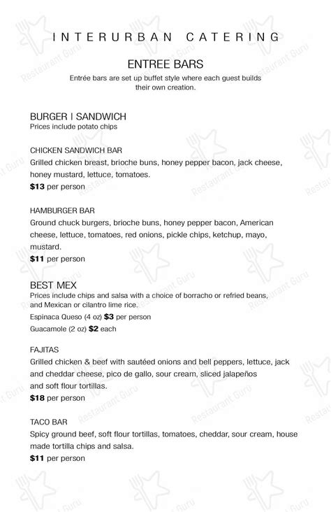 Menu at Interurban of Chickasha pizzeria, Chickasha