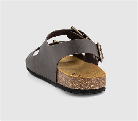 OFFICE Sailor Back Strap Footbed Sandals Brown - Men's Sandals
