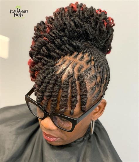 Dreadlocks Ponytail with Bangs Short Dreadlocks Styles, Dreads Styles ...