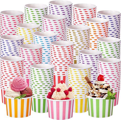Amazon.com: Zeyune 500 Pieces 8 oz Ice Cream Cups Disposable Bulk Ice ...