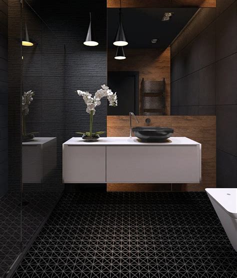 2'' Pure Black Matte Porcelain Triangle Mosaic Floor Tile Bathroom ...