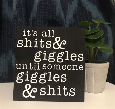 funny Farmhouse Rustic bathroom sign funny shits and giggles sign Its ...