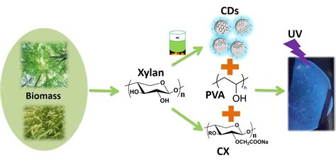 Xylan-Derived Light Conversion Nanocomposite Film