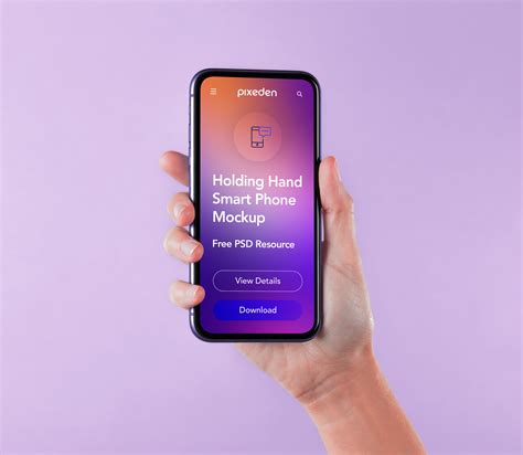 Hand Holding Psd Smartphone Mockup | Pixeden Club