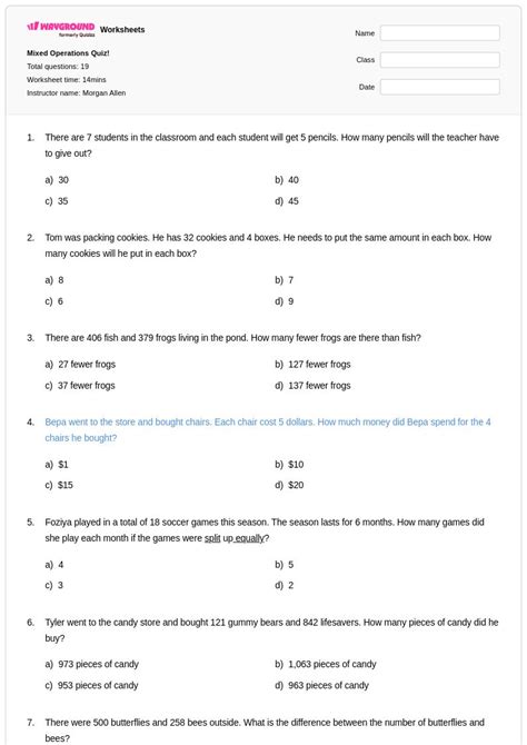 50+ Mixed Operations worksheets on Wayground | Free & Printable