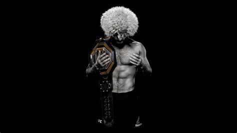UFC MMA Champion — Black 8K Ultra HD Wallpaper
