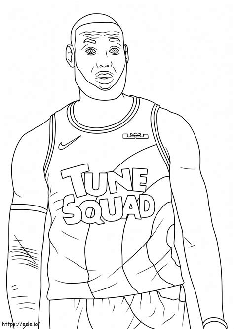 Printable Lebron James coloring page
