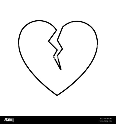 Broken Heart Clip Art Black And White