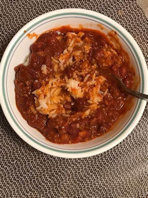 Delicious Chili with Rice