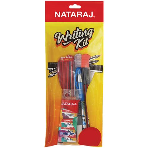 Arjoos | Nataraj Writing Kit |5 Pencils|1 Filly Sharpener|1 Pouch Of 5 ...