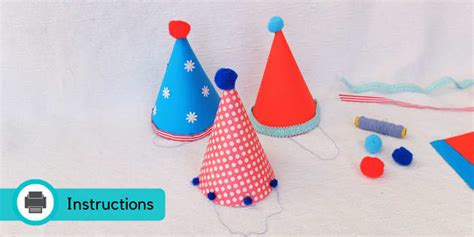 How To Make a Party Hat - British Craft Activities - Twinkl