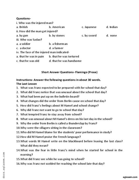 Image result for Class 12 English Important Answer Question