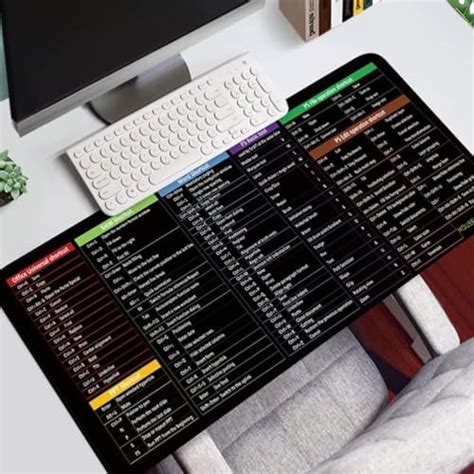 G-KARUNA Keyboard English Shortcut Key Mouse Pad - Large Gaming Office ...