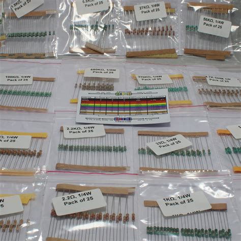 Electrobot EBRTH02 50 Value Resistor Kit (Pack of 1000) : Amazon.in ...
