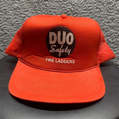 Vintage Duo Safety Ladders Hat Cap Red Snap Back 80s | Ubuy India
