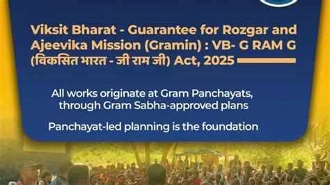 Viksit Bharat G Ram G Act 2025 aims to reform rural employment ...