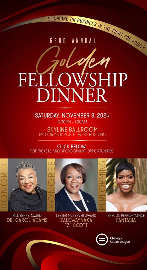 63rd Annual Golden Fellowship Dinner, Skyline Ballroom , McCormick ...