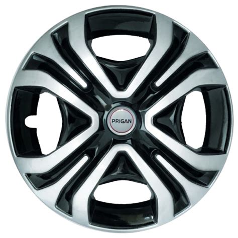 PRIGAN TIAGO TYPE-2 14 INCH SILVER BLACK WHEEL COVER (Set of 4) AVAILA ...