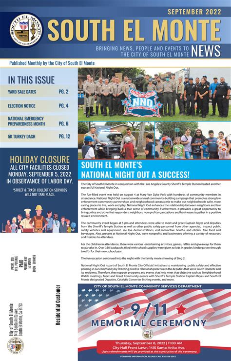 South El Monte News - September 2022 by cityofsouthelmonte.org - Issuu