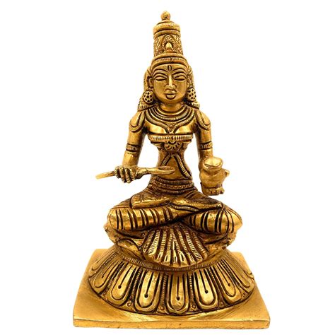 Buy South Indian Arts Brass Goddess Annapurna Devi Idol, Annaporna Ji ...