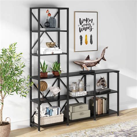 Buy Tribesigns L Shape Bookshelf, Ladder Corner Etagere Bookcase ...