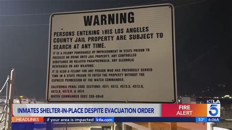Inmates shelter-in-place despite Hughes Fire evacuation order – KTLA