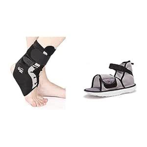 Buy TYNOR Ankle Brace, Black, Medium, 1 Unit & Tynor Unisex Cast Shoe ...