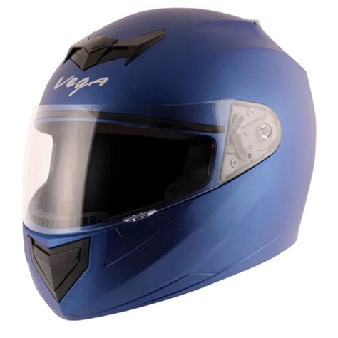 Vega Edge Dx Dull Blue Helmet | Shop Helmets at BIKERSTORE.IN – Biker.Store