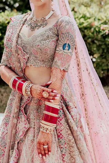 Rimple & Harpreet pink embroidered lehenga set – Kuro Clothing India