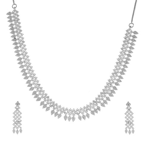 Sparkling Opulance Dazzling American Diamond Necklace Set – VOYLLA