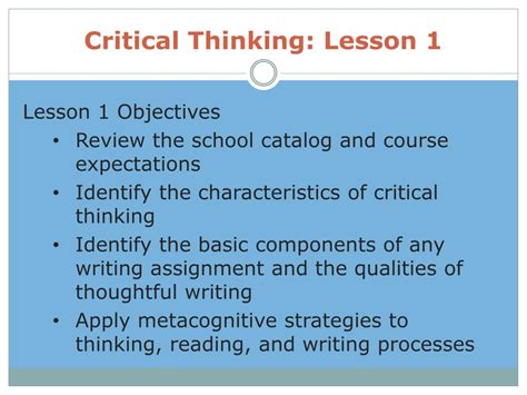 Image result for Critical Thinking Lesson