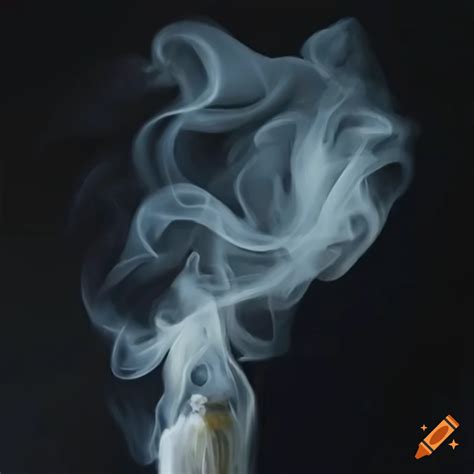 Masterful oil painting of smoke on Craiyon