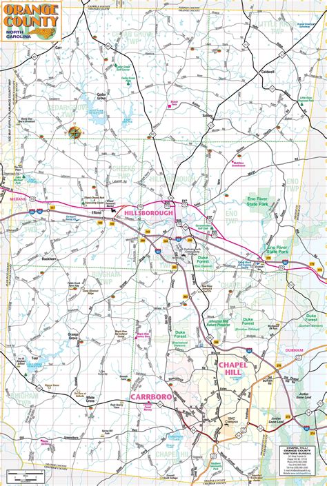 Maps Of Orange County | Chapel Hill and Orange County Visitors Bureau