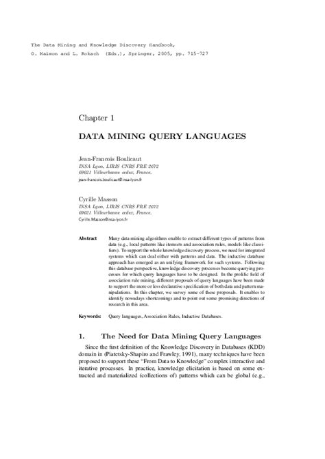 Image result for Data Mining Query Languages