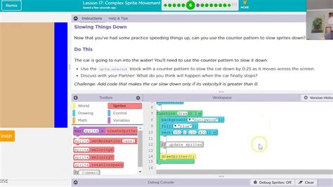 Image result for Code.org Lesson 21 Complex Sprite Movement