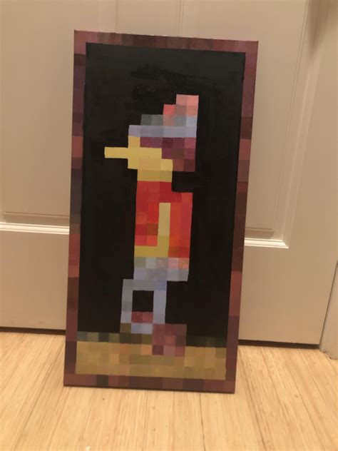 My sister made her favorite Minecraft painting in real life : r/Minecraft