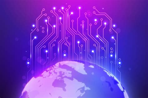 Gradient technology futuristic background | Free Vector