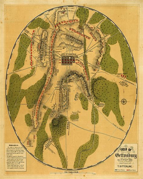 Battle of Gettysburg, 1863, American Civil War Map | Battlemaps.us