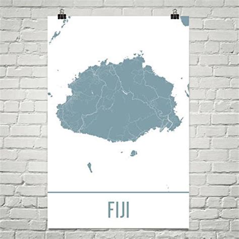 Buy Fiji Map, Fiji Art, Fiji Print, Fiji Island Poster, Fiji Gifts, Map ...
