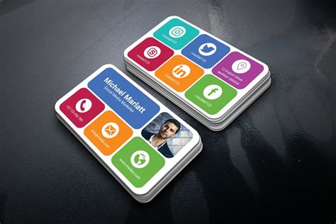Business Cards with Social Media Icons 的图像结果