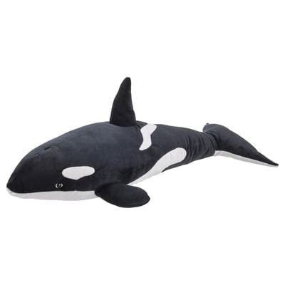 BLÅVINGAD soft toy, orca/black white, 60 cm (24") - IKEA